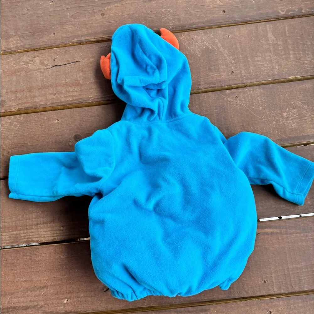 Carters Blue and Yellow monster Costume Hoodie size 24 month